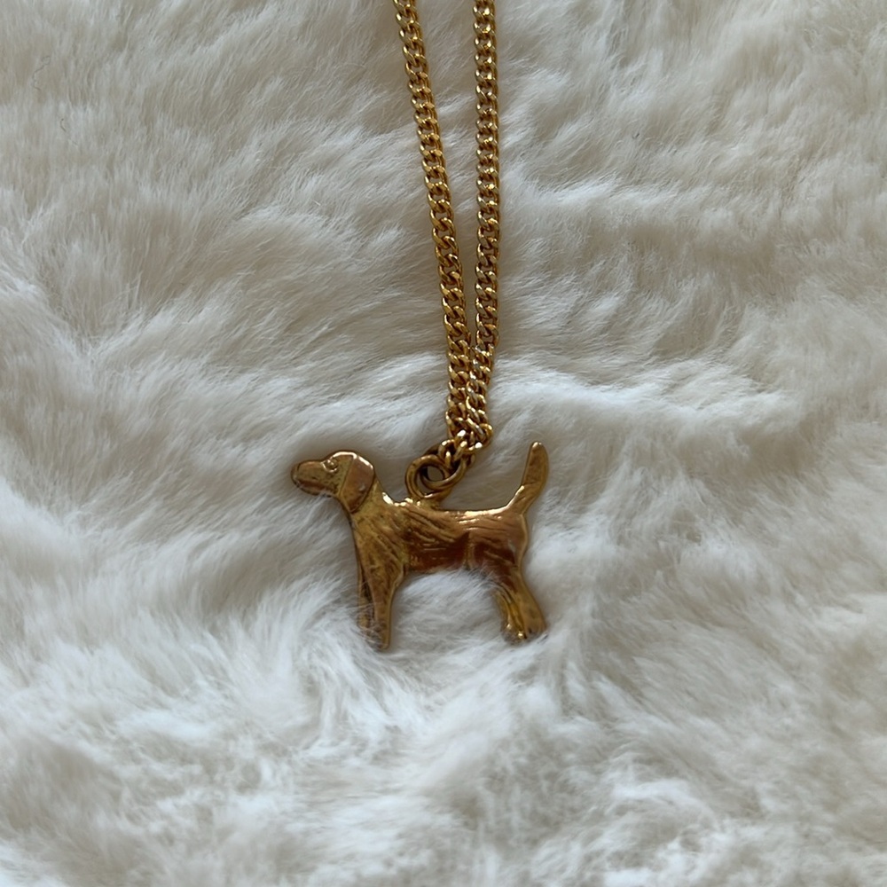 Golden Labrador dog charm necklace